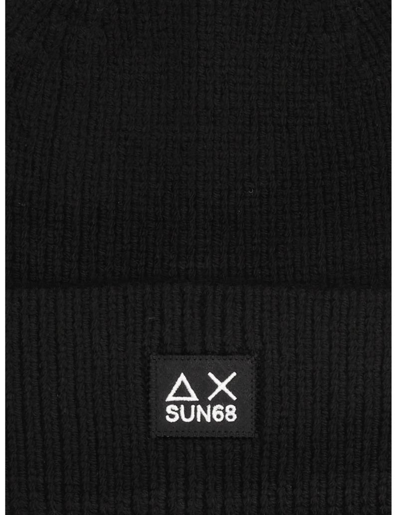 SUN68-CAP-ENGLISH-RIB-černá