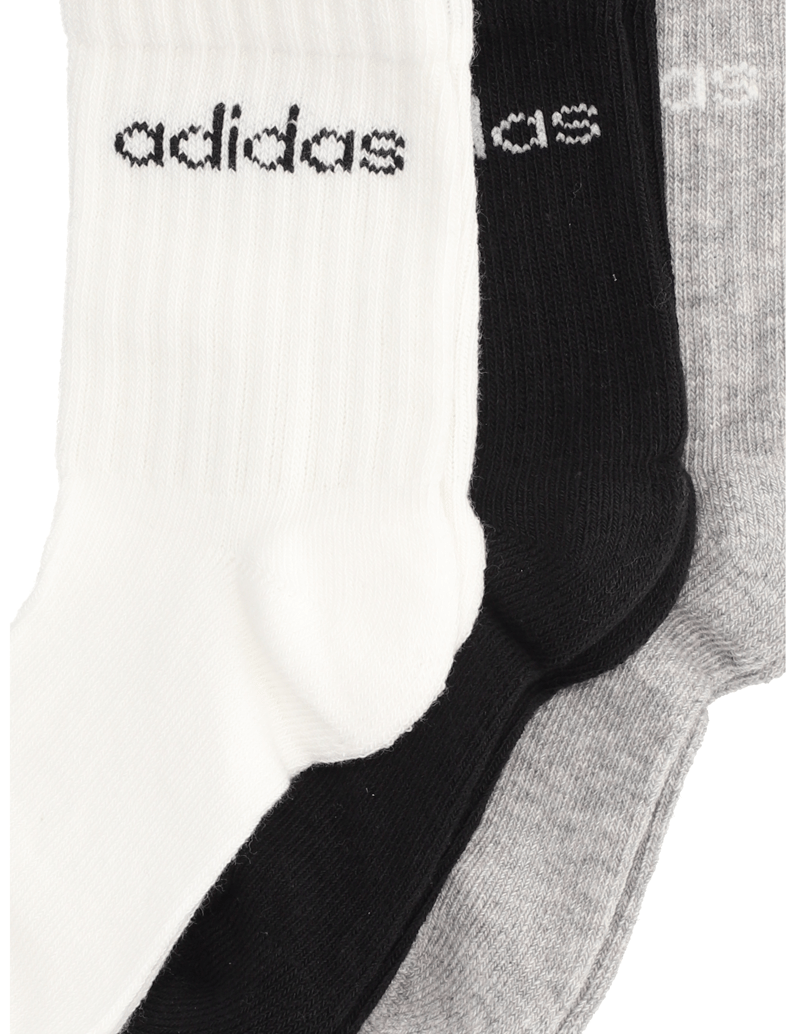 Adidas-LIN-KIDS-CRW-3P-WHITE/MGREYH/BLACK-šedá