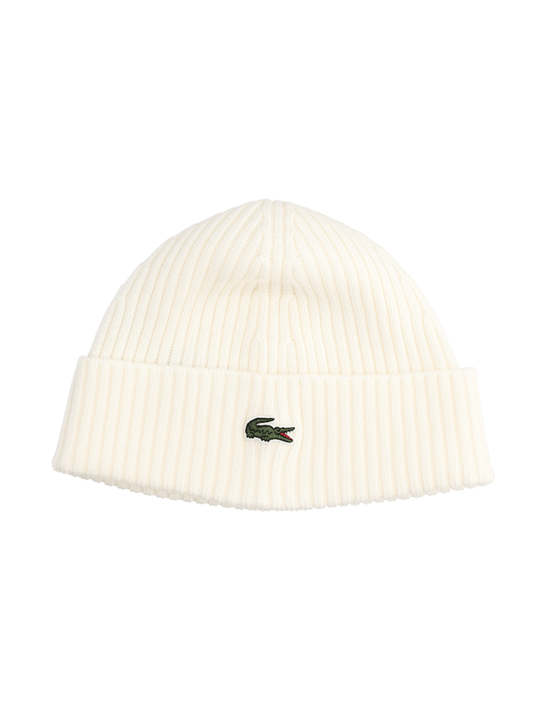 LACOSTE-UNISEX-SOFT-WOOL-RIBBED-BEANIE-grau