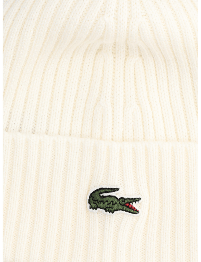 LACOSTE-UNISEX-SOFT-WOOL-RIBBED-BEANIE-grau