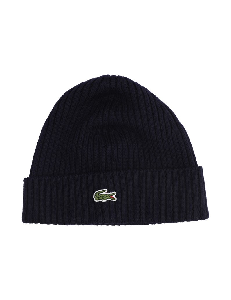 LACOSTE-UNISEX-SOFT-WOOL-RIBBED-BEANIE-grau