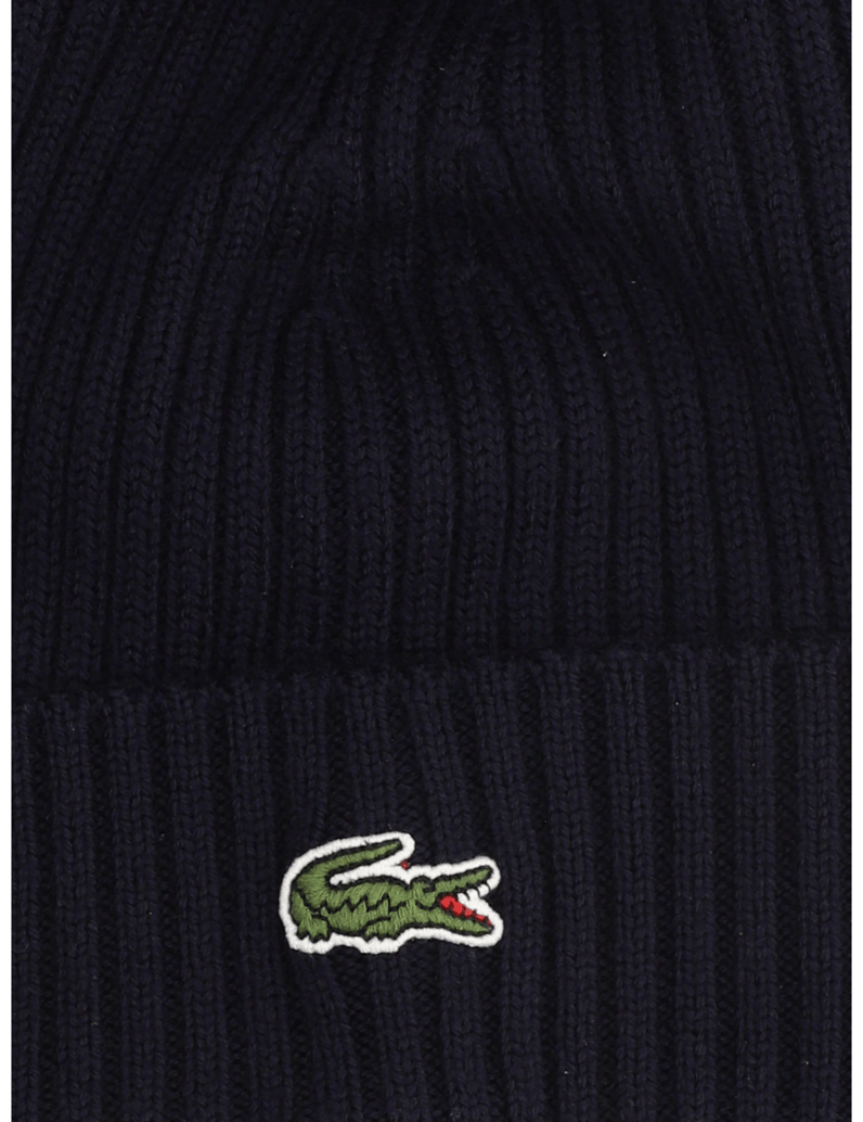 LACOSTE-UNISEX-SOFT-WOOL-RIBBED-BEANIE-grau