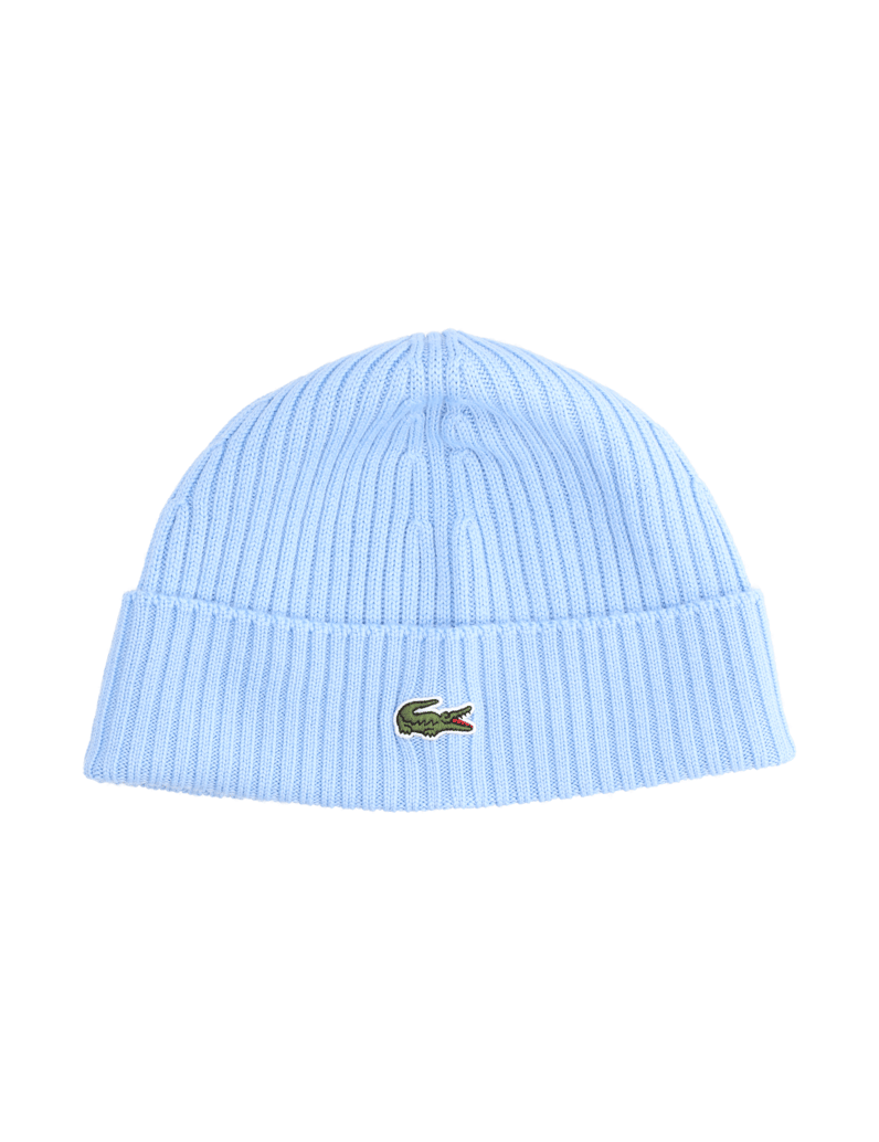 LACOSTE-UNISEX-SOFT-WOOL-RIBBED-BEANIE-grau