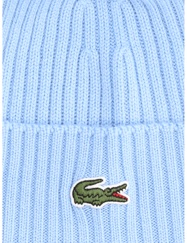 LACOSTE-UNISEX-SOFT-WOOL-RIBBED-BEANIE-grau