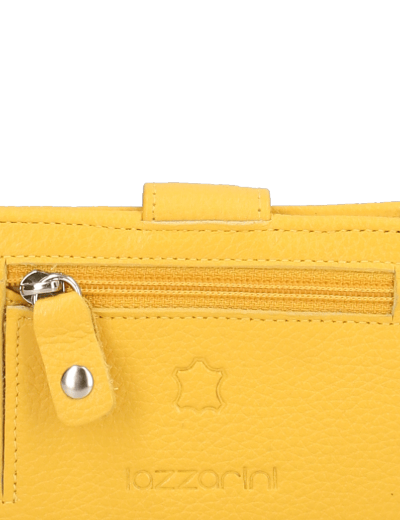 Lazzarini-hladká-kůže-peněženka-žlutá