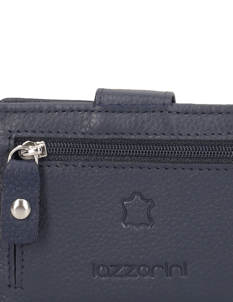 Lazzarini-hladká-koža-peňaženka-modrá