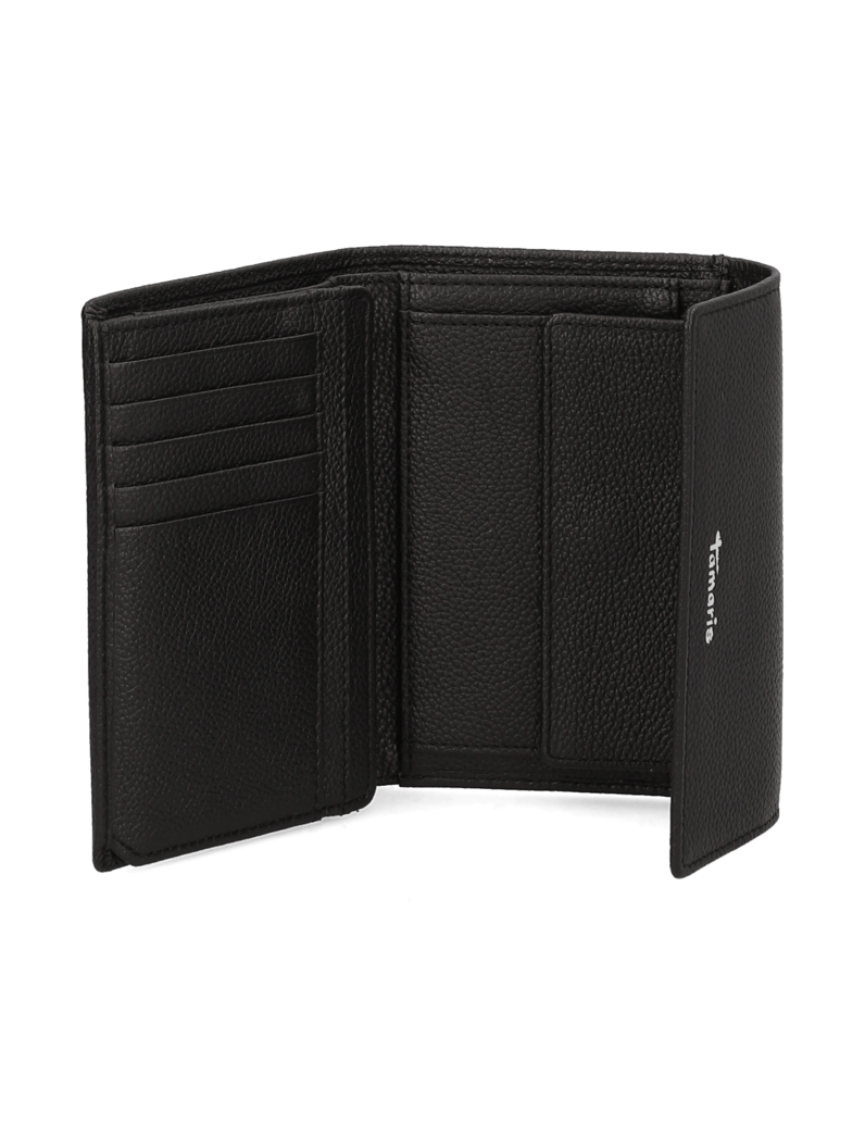 TAMARIS-Glattleder-Geldbörse-schwarz