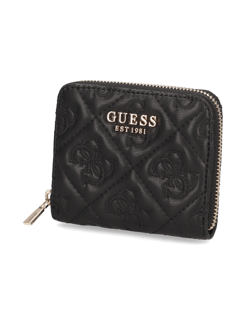 GUESS-ADELASIA-SLG-SMALL-ZIP-AROUND-černá