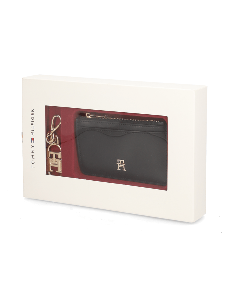 Tommy-Hilfiger-LONG-CC-HOLDER-+-CHARM-črna