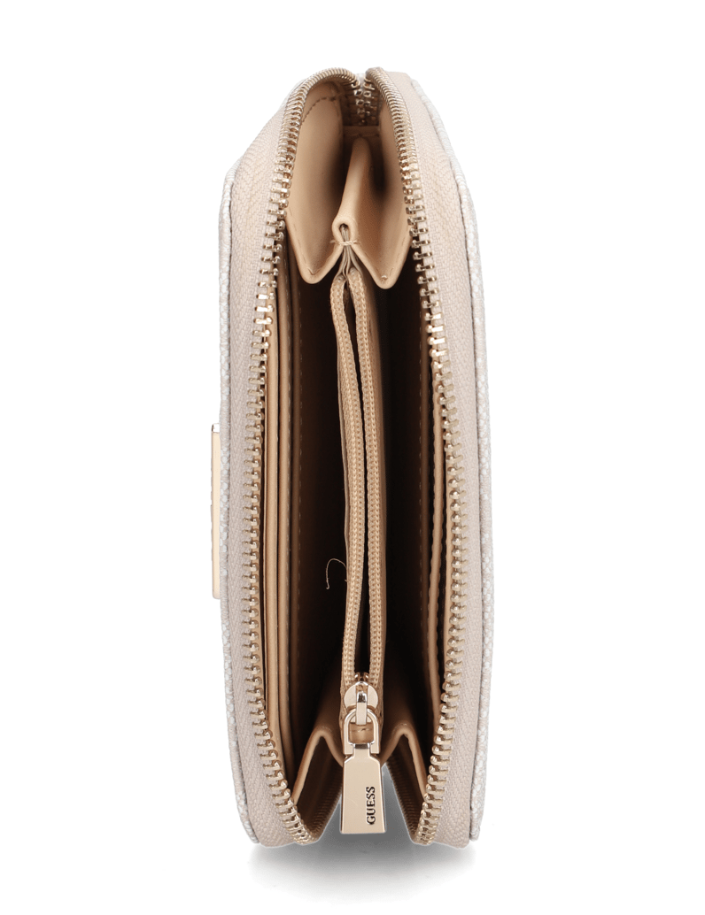GUESS-LAUREL-II-SLG-MED-ZIP-AROUND-bílá