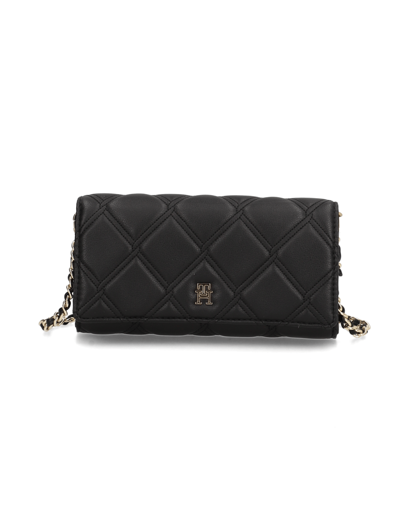 Tommy-Hilfiger-TH-FEMININE-WALLET-ON-CHAIN-černá
