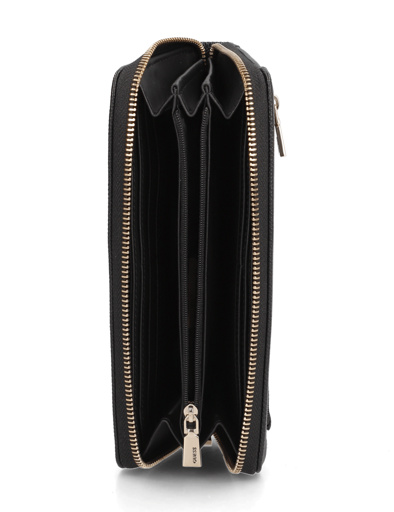 GUESS-LAUREL-II-SLG-LARGE-ZIP-AROUND-črna