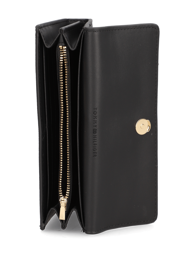 Tommy-Hilfiger-TH-LIBRE-LARGE-FLAP-WALLET-črna