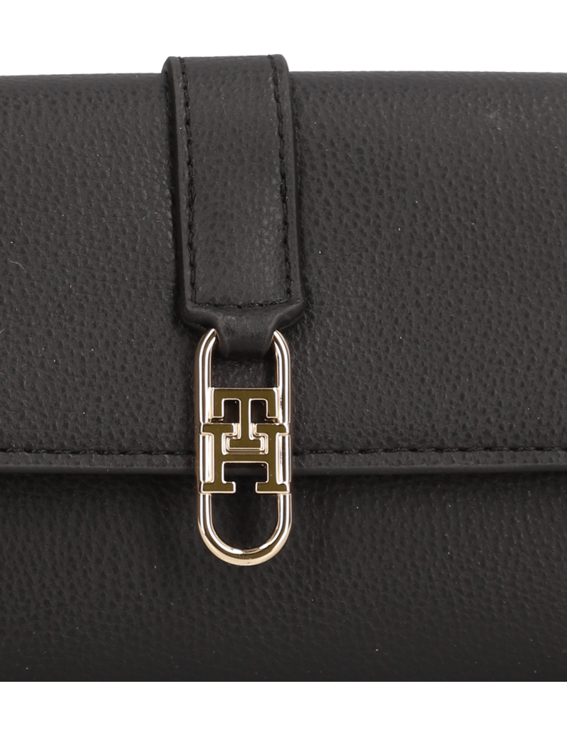 Tommy-Hilfiger-TH-LIBRE-LARGE-FLAP-WALLET-črna