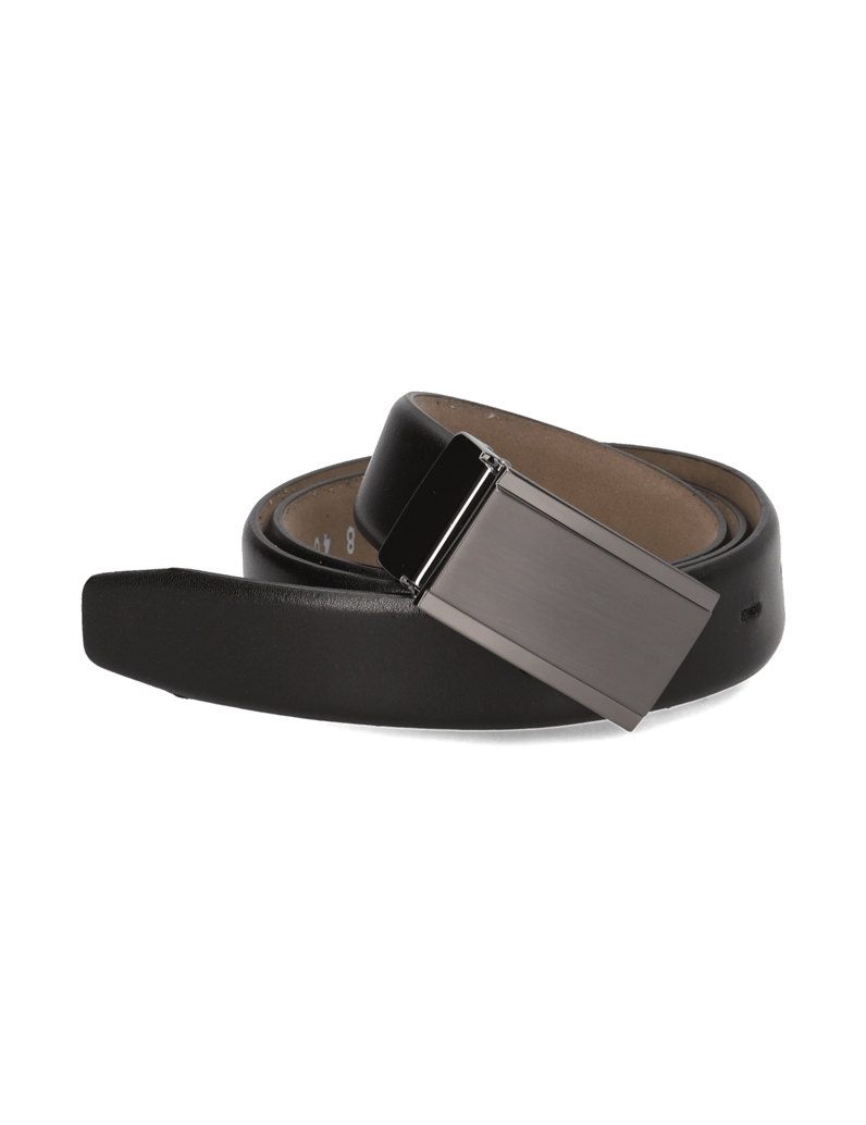 Lazzarini-gladko-usnje-pas-črna