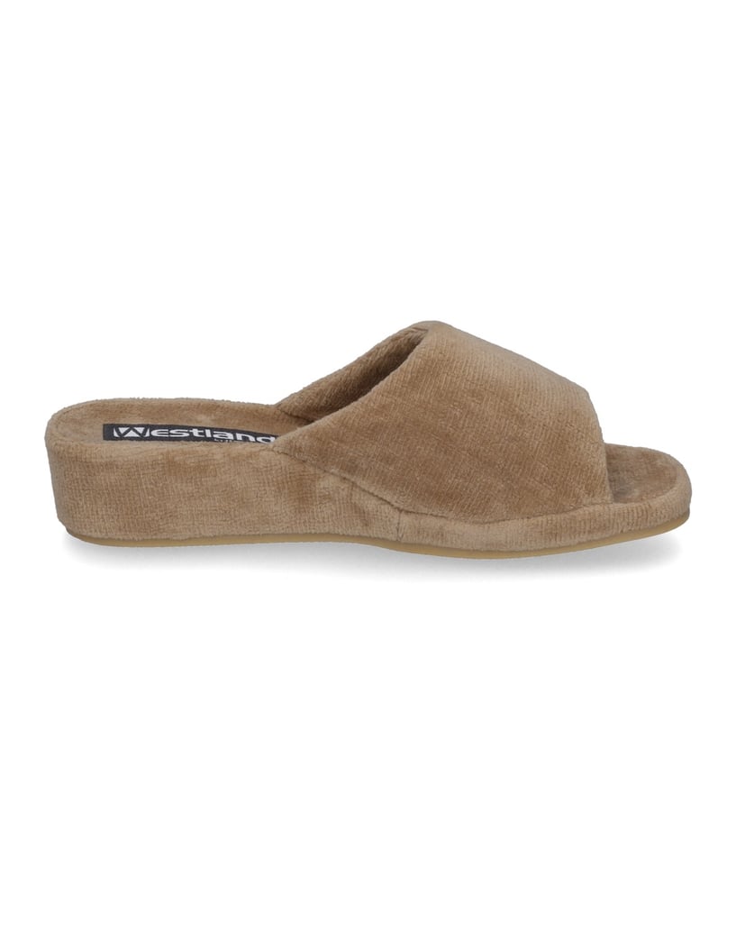Westland-Hausschuh-Bologna,-beige-taupe