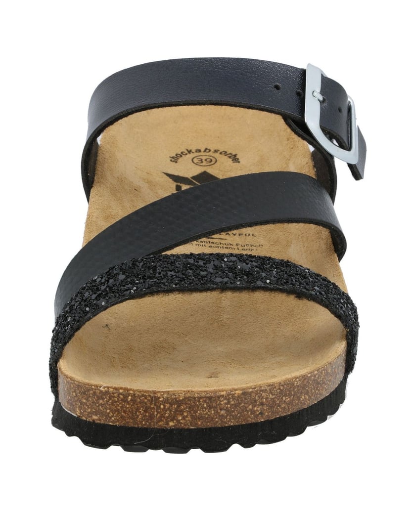 Lico-Pantolette-Natural-Glitter-schwarz