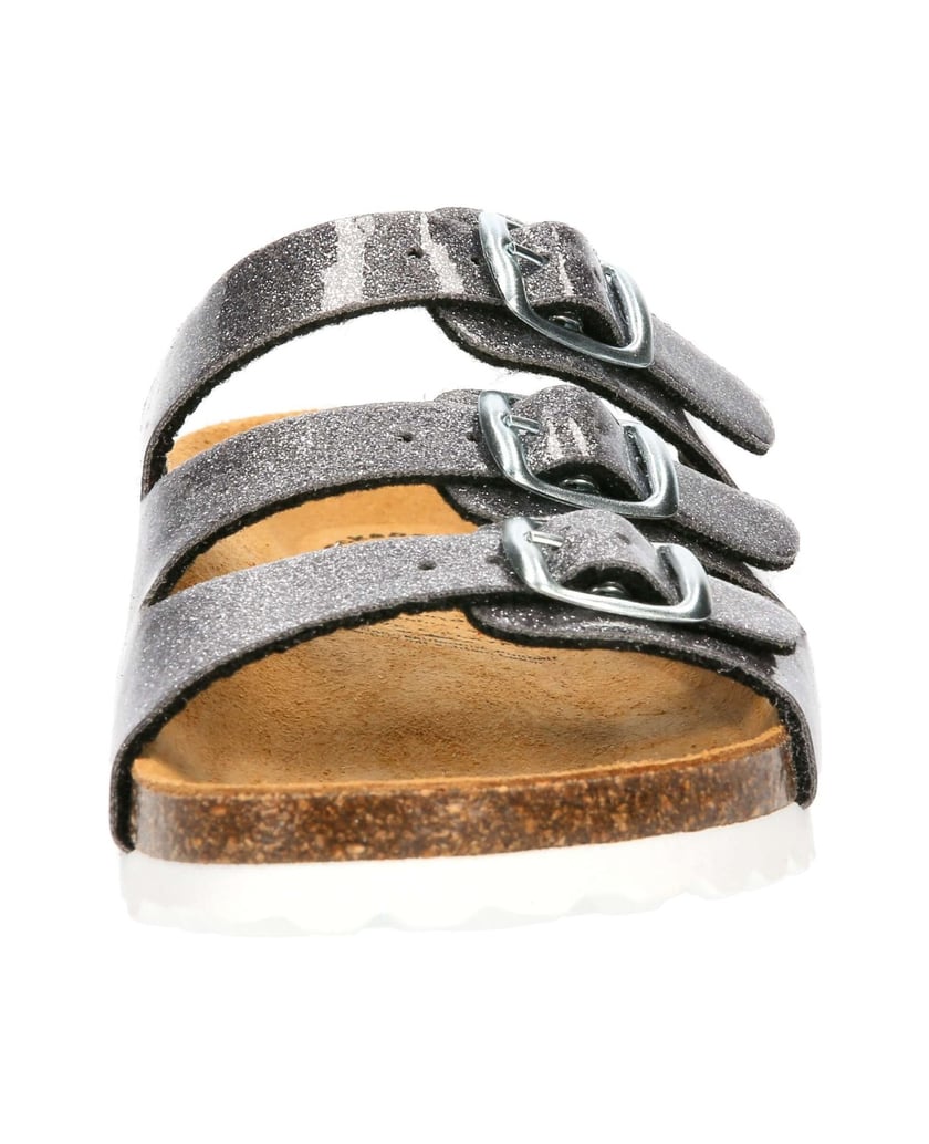 Lico-Pantolette-Bioline-Kids-Glitter-silber