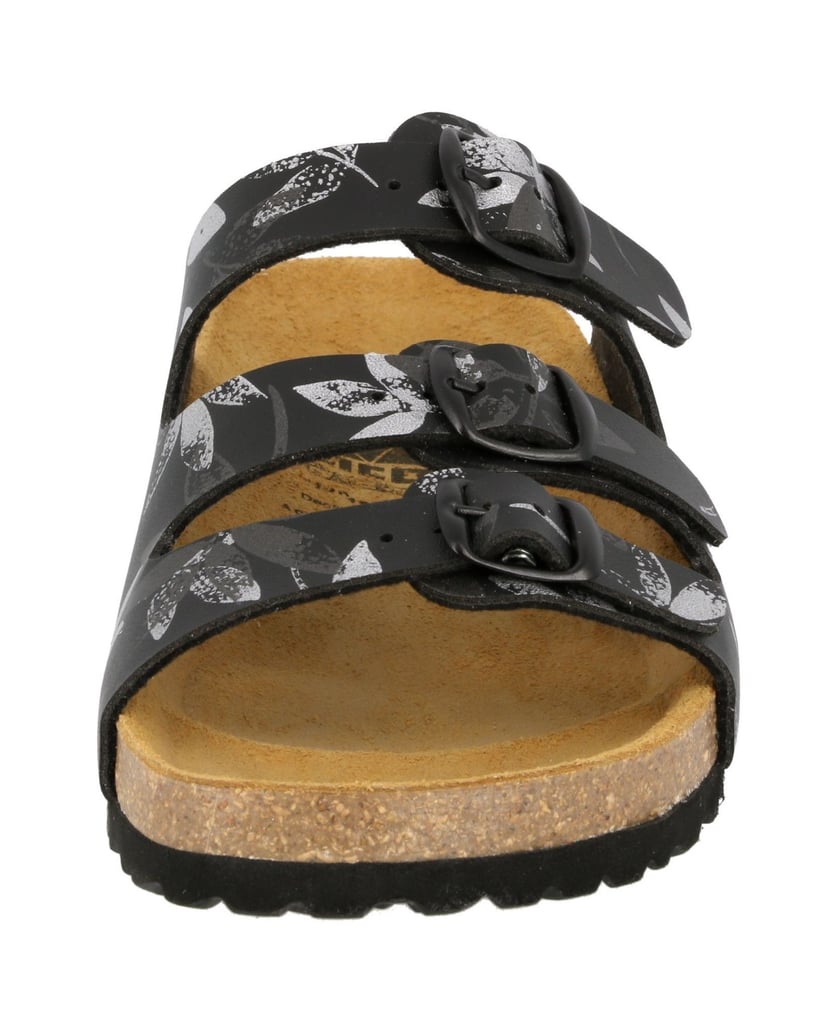 Lico-Pantolette-Bioline-leave-schwarz