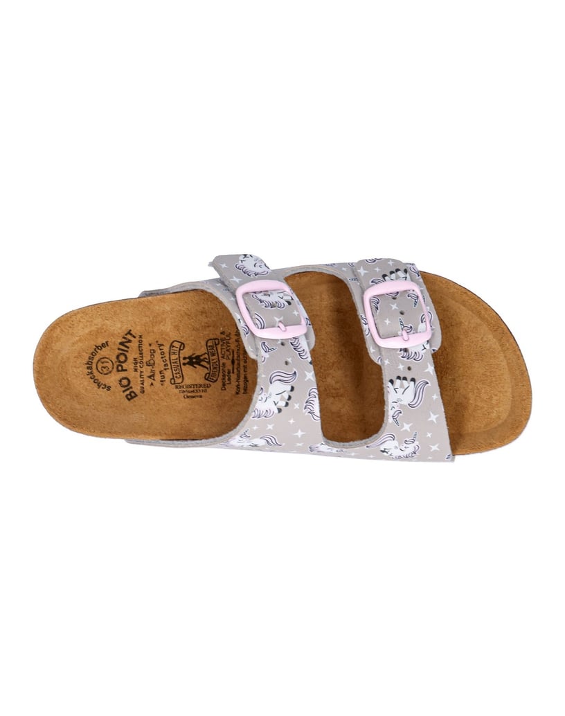 Lico-Pantolette-Bioline-Unicorn-grau