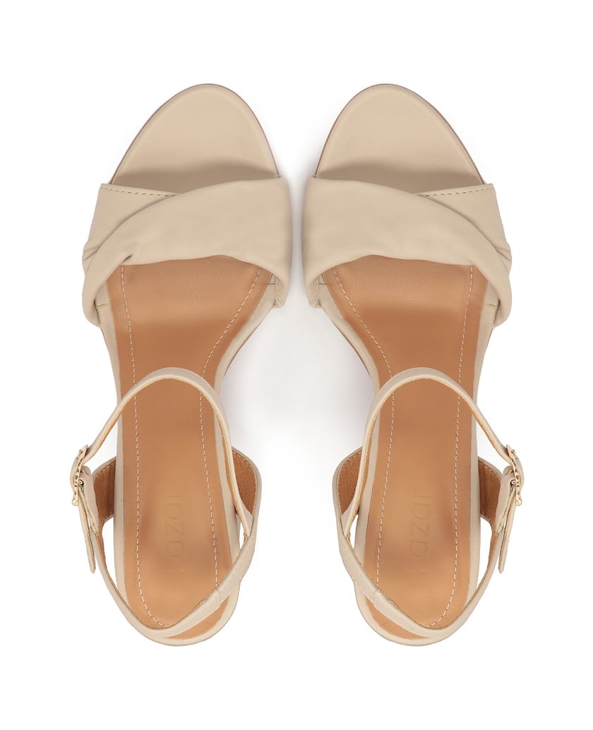 Kazar-Ledersandalen-mit-attraktivem-Absatz-beige