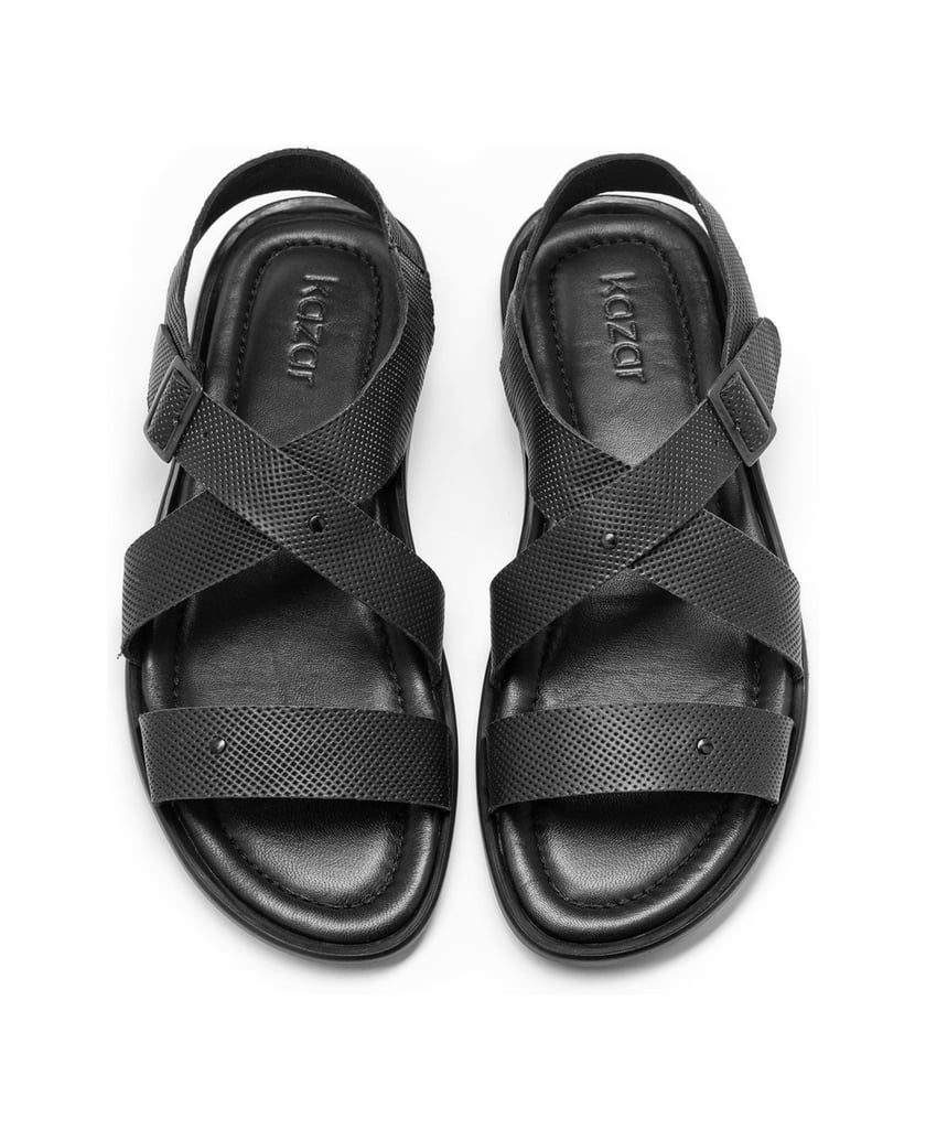 Kazar-Schwarze-Herrensandalen-schwarz