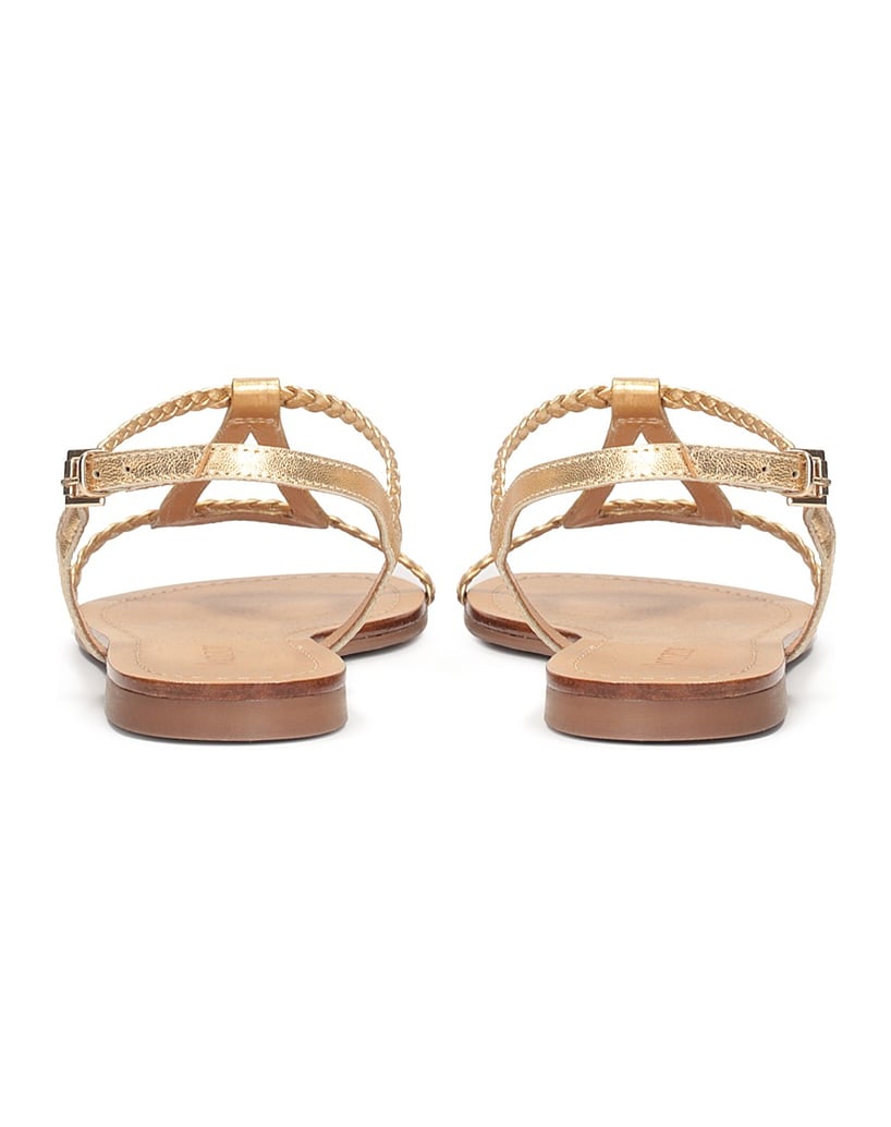 Kazar-Goldfarbene-Sandalen-mit-flacher-Sohle-gold