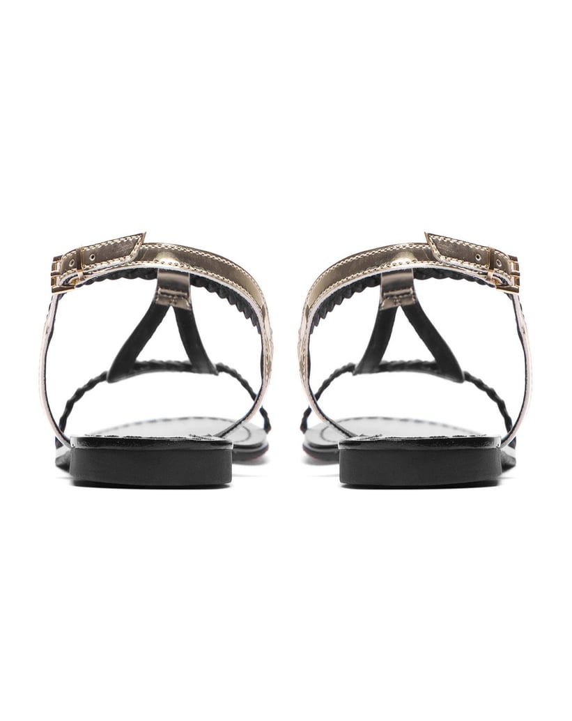 Kazar-Schwarz-goldene-Damen-Sandalen-gold