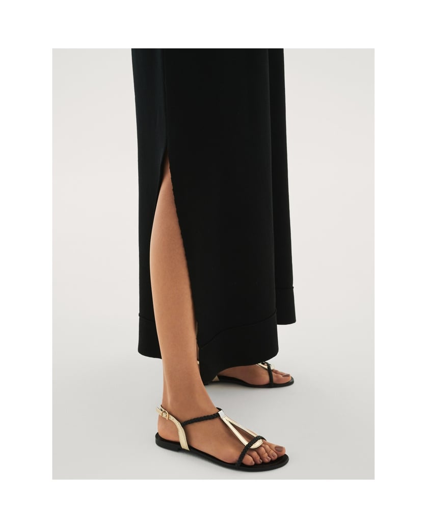 Kazar-Schwarz-goldene-Damen-Sandalen-gold