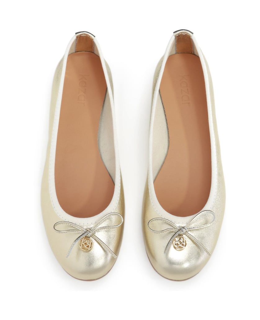 Kazar-Goldene-Ballerinas-für-Damen-gold