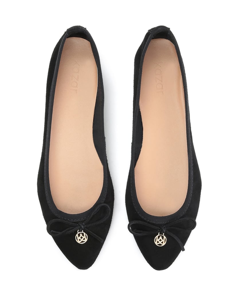 Kazar-Schwarze-Damen-Ballerinas-schwarz