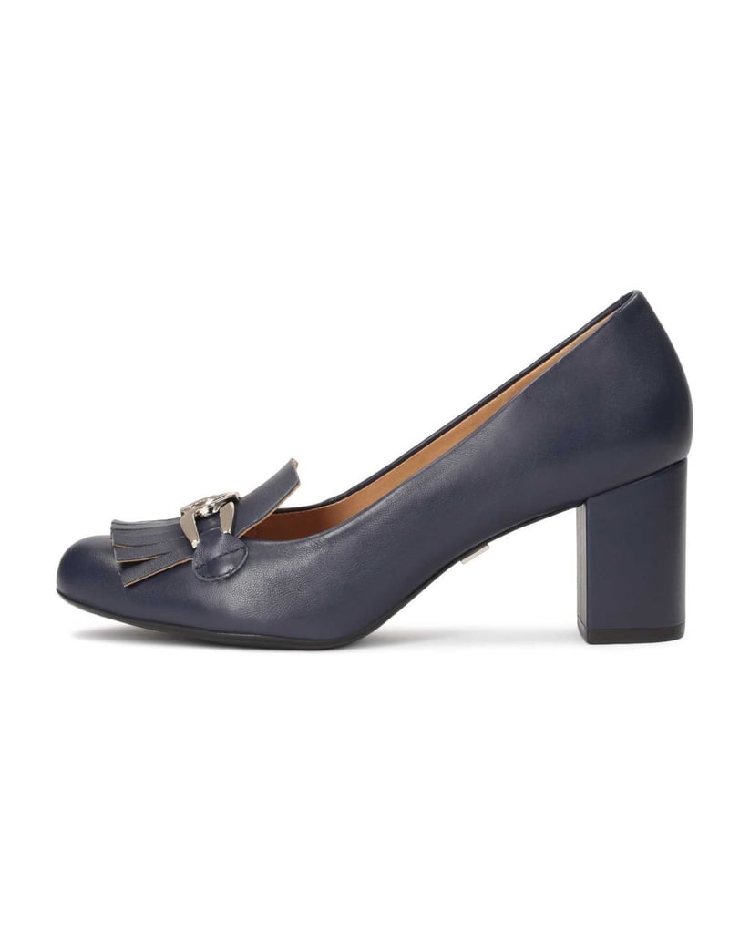Kazar-Leather-pumps-with-a-wide-heel-tmavá-modrá