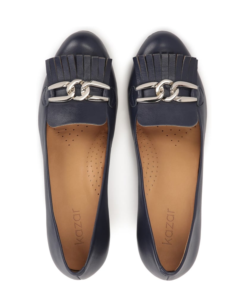 Kazar-Leather-pumps-with-a-wide-heel-tmavá-modrá