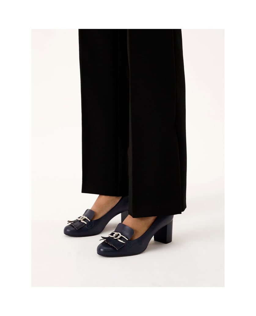 Kazar-Leather-pumps-with-a-wide-heel-tmavá-modrá