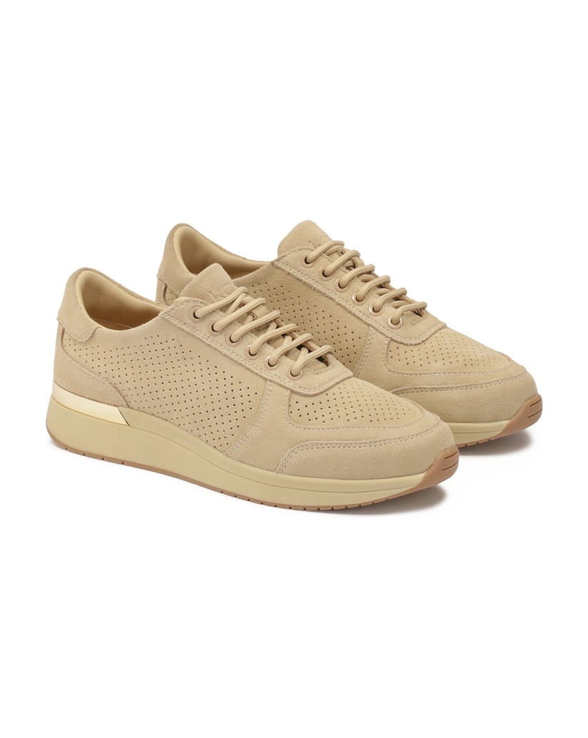Kazar-Beige-perforated-suede-sneakers-béžová