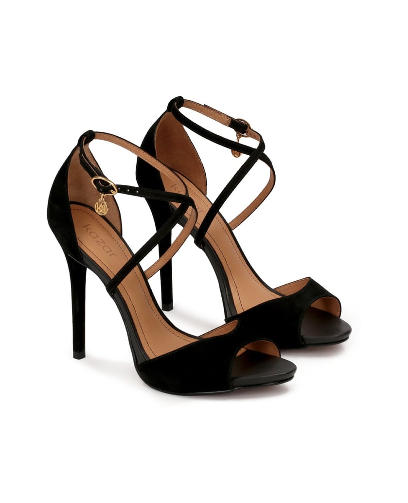 Kazar-Black-nubuck-sandals-with-crisscrossing-straps-čierna