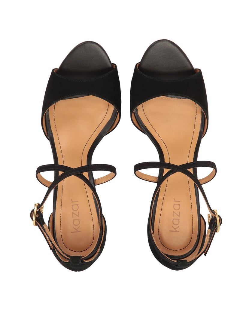 Kazar-Black-nubuck-sandals-with-crisscrossing-straps-čierna