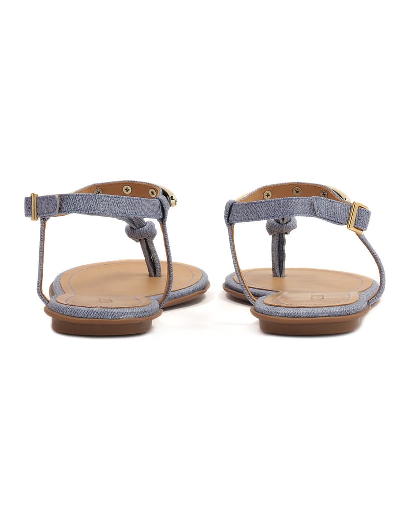 Kazar-Blaue-Sandalen-mit-flacher-Sohle