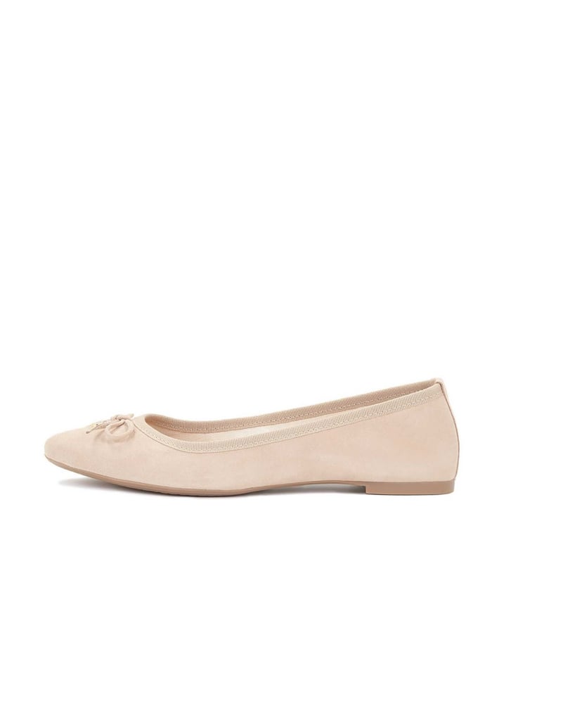Kazar-Ballerinas-aus-Wildleder-mit-leicht-spit-beige
