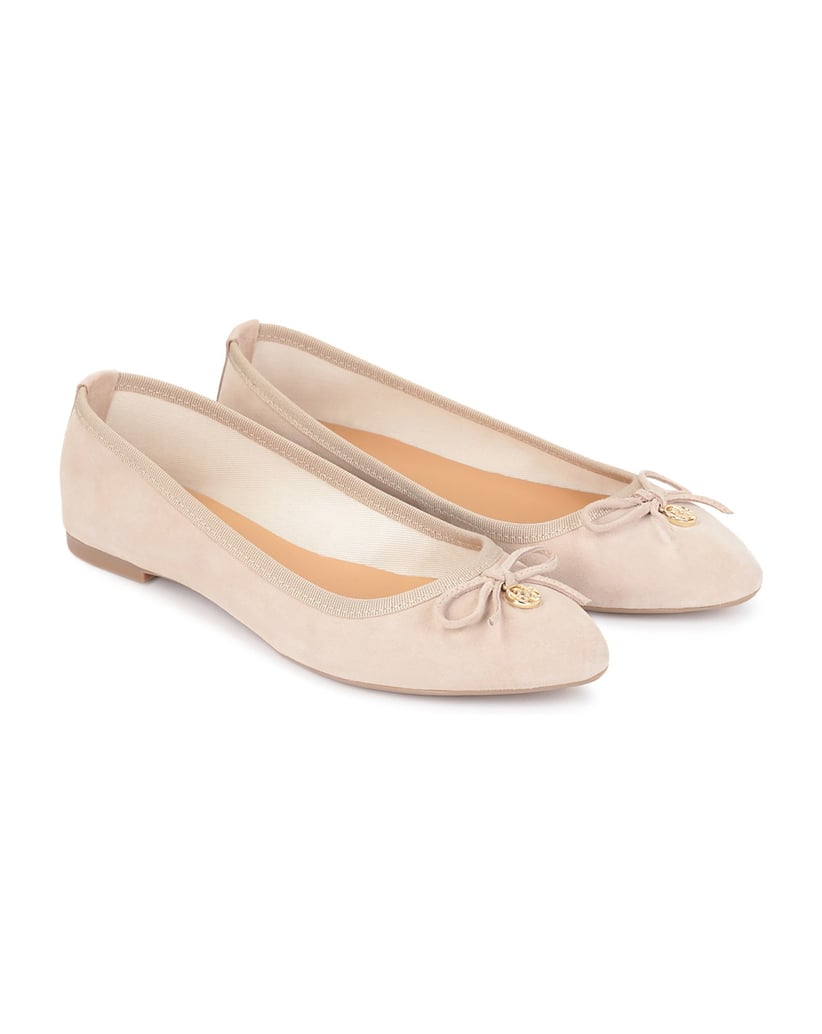 Kazar-Ballerinas-aus-Wildleder-mit-leicht-spit-beige