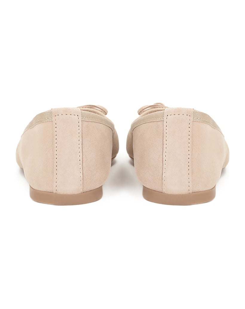 Kazar-Ballerinas-aus-Wildleder-mit-leicht-spit-beige