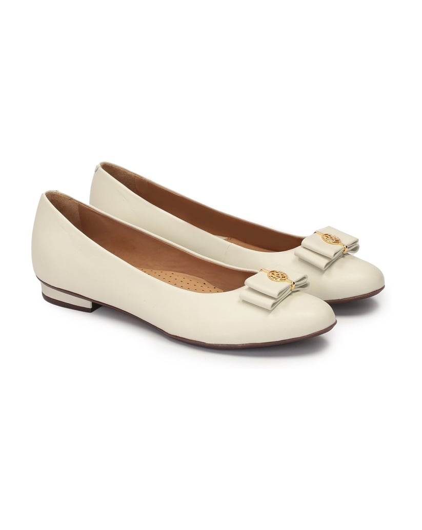 Kazar-Lederballerinas-mit-Komfort-Einlegesohle-weiss