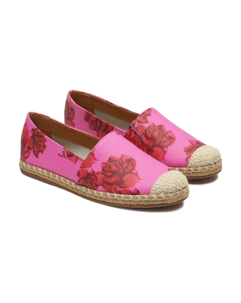 Kazar-Rosa-Espadrilles-aus-Leder-mit-Blumenmus