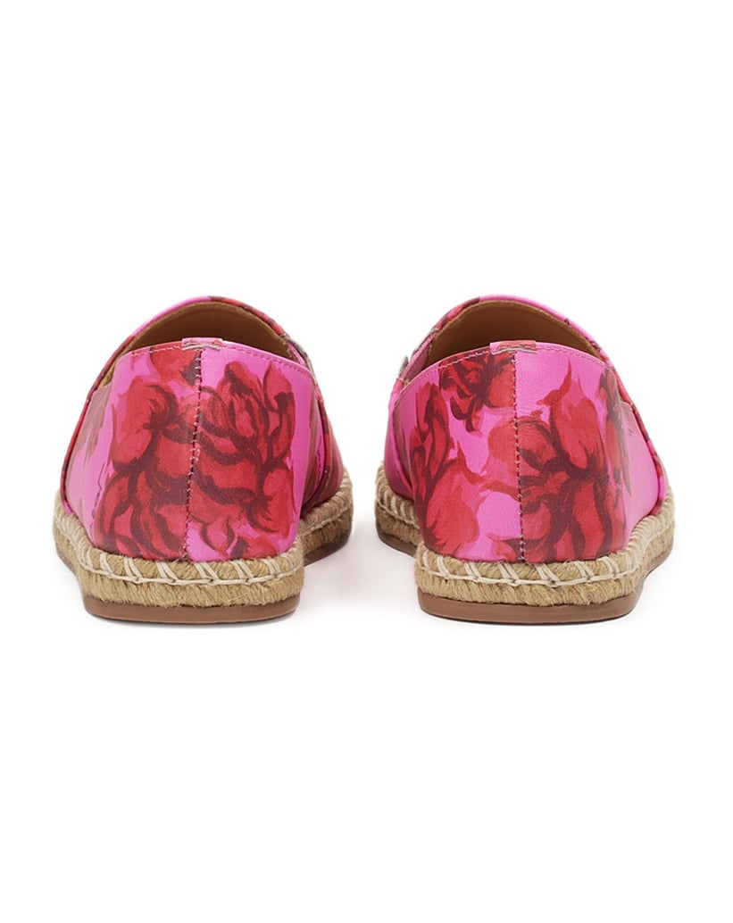 Kazar-Rosa-Espadrilles-aus-Leder-mit-Blumenmus