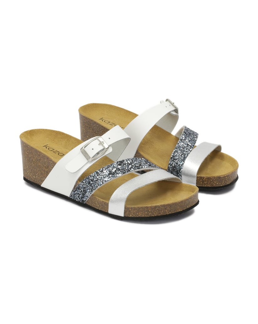 Kazar-Pantoletten-mit-Keilabsatz-und-glitzernd