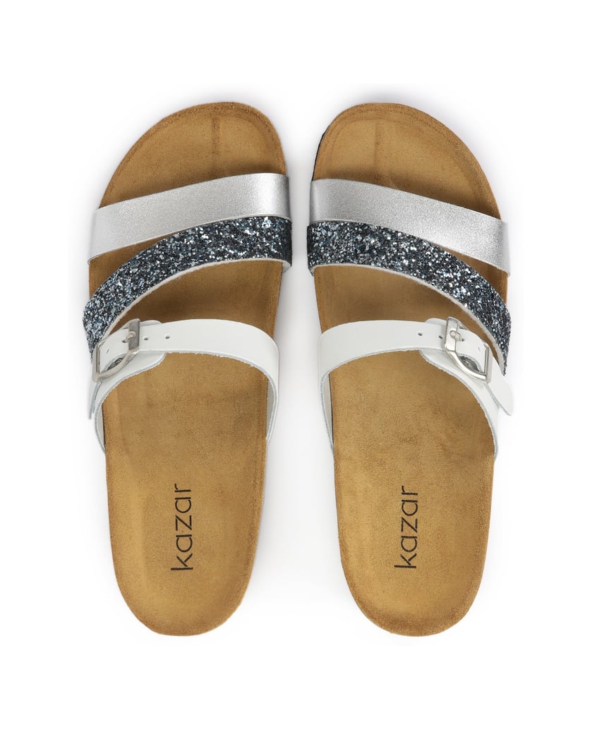 Kazar-Pantoletten-mit-Keilabsatz-und-glitzernd
