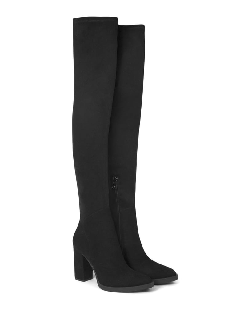 Kazar-Schwarze-Overknee-Stiefel-für-Damen-schwarz