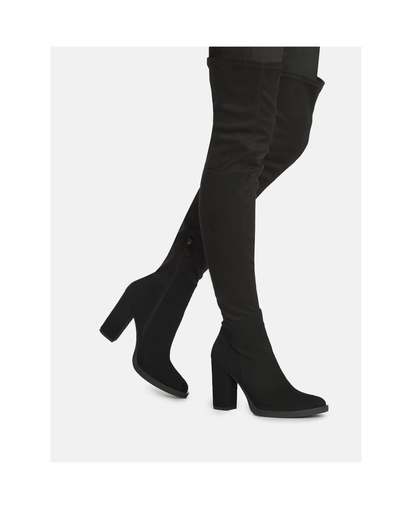 Kazar-Schwarze-Overknee-Stiefel-für-Damen-schwarz