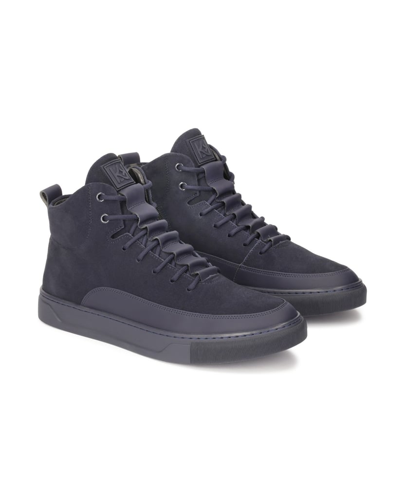 Kazar-Navy-blue-men's-sneakers-with-zipper-and-lacing-tmavá-modrá