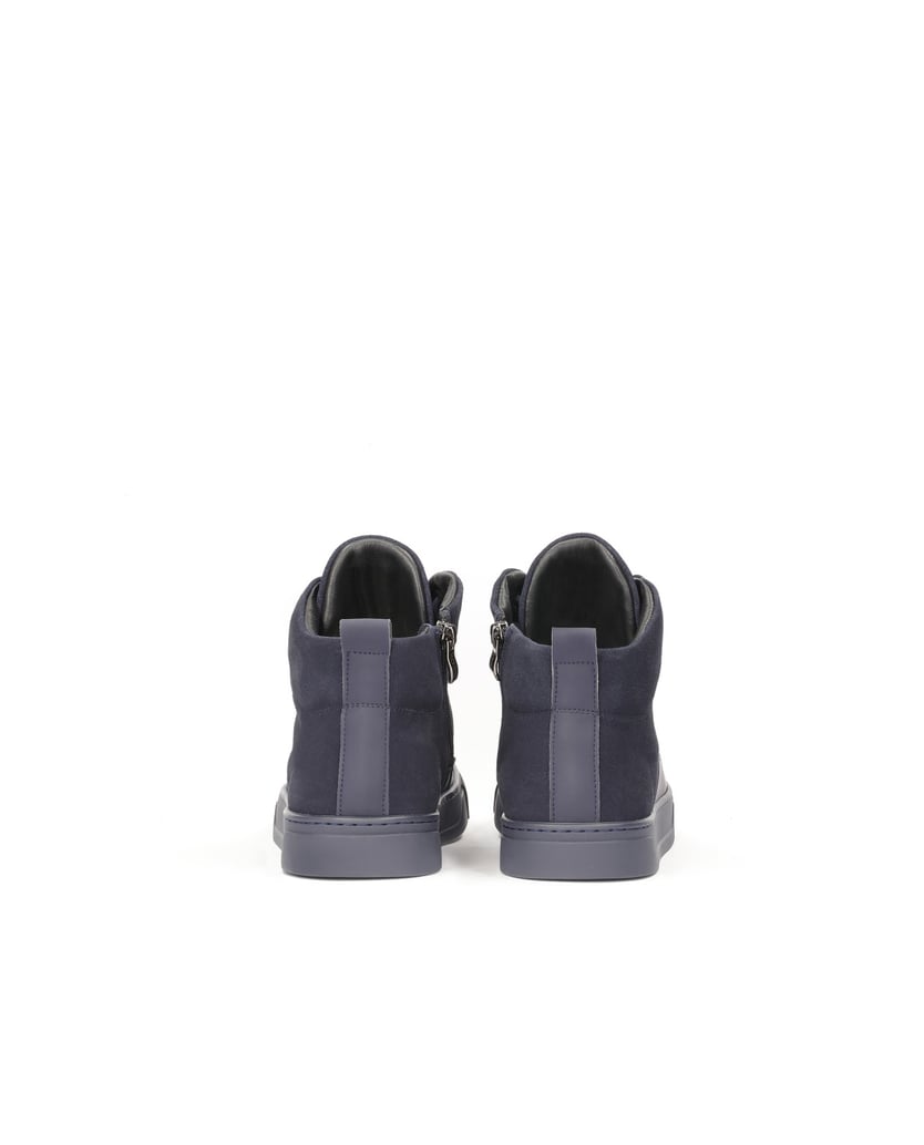 Kazar-Navy-blue-men's-sneakers-with-zipper-and-lacing-tmavá-modrá